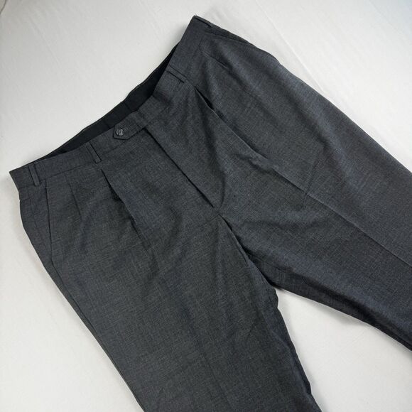 Vintage Alexander Shields 100% Wool Charcoal Gray Slacks Mens 38x30 - Picture 1 of 7